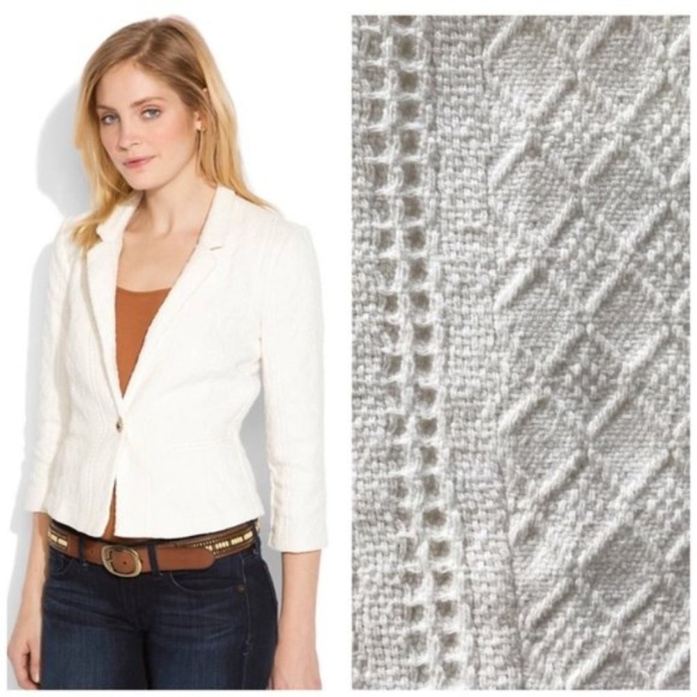 Lucky Brand Lynwood Textured Knit Fabric Blazer
